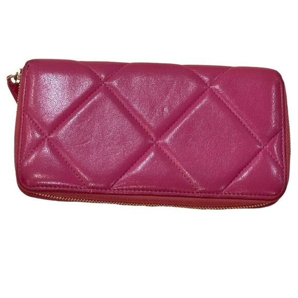 CHANEL Long Wallet Matelasse 19 Lambskin Pink Gold Hardware - Picture 5 of 11